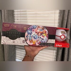 Pokemon Holiday Calendar with Pokeball - Multicolor
